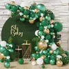 装飾グリーンバルーンガーランドの誕生日装飾キッズベビーシャワーグロボウェディングバルーンバースデー紙幣バルーンチェーン