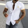 Herren lässige Hemden Kleidung sozialer männlicher Kurzarm T-Shirt 2023 Fashion Poker K Druckhemd Lose Tops Tees Camisas