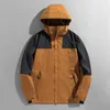 Herrgravrockar 2023 Autumn Charge Coat för män Kvinnor utomhus vindtät vattentät bergsklättring jacka med löstagbar hatt Keep Warm
