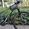 パニエバッグ自転車バッグ防水繊細なタッチスクリーンサイクリングフロントチューブフレームMTBロードバイク62インチ電話ケースアクセサリー230811