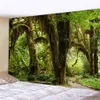 Tapestries Customizable Blanket Curtain Hanging Home Bedroom Living Room Decor Foggy Forest Plants Wall Hanging Tapestry Art Decoration