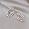 Gestüt Ohrringe koreanische Design Mode Schmuck 14K Goldbeschichtung u Zirkon Perle Einfache Frauen tägliche Arbeit Accessoires