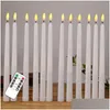 Candele 12pcs giallo tremolante remoto a led plastica senza pietra fiammetta bougie per la cena decorazione per la festa di consegna goccia giardino dhobu dhobu