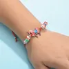Charm Bracelets 12Pcs/Set Boho Polymer Clay Animal Alloy Hand-Woven Children's For Girl Gifts Fashion Jewelry Accessories
