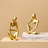 Decorative Objects Figurines Nordic Art Abstract Thinker Statue Modern European Style Resin Handmade Craft Office Home Sculpture Ornaments 230810
