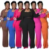 Pantalons de taille plus pour femmes 3 pièces Suit sur tracksuis coablage de femmes Vsest Sents à manches longues Fashion Steetwear Wholesale Drop 230811