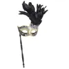 Masquerad Mask Wedding Carnival Party Performance Purple Costume Sex Lady Mask Venice Feather Sexy Halloween Mask HKD230810