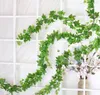 Decorative Flowers Real Touch 180CM Artificial Plants Creeper Greenery Leaves Ivy Vine Home Garden Decor Wall Hanging Garland Plastic Silk