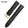 Watch Bands 18 19 20 21 22 23 24mm High Quality Brown Black Genuine Leather Watchband For Men Women Wrist Bracelet Pin BUCKle 230810