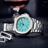 Wristwatches PINDU Fashion Men's Automatic Mechanical Watches Stainless Steel Material Ore Tempered Glass Leisure Sports Waterproof Watch