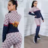 Designer femminile Stampa Fashion Sports Casual Sports Top e pantaloni impostano due pezzi J2895