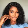 Synthetic S 12a Kinky Curly Short Bob Human Hair 13x4 Lace Frontal Clre Water Wailless Isee Brasil Remy para mujeres 230811