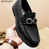 Feragamos dress shoes Style Lefu Shoes with Horse Titles Buckle and Square Head Cowhide Breathable Business Casual Leather Shoes