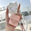 Rhombic Plaid Headphone Accessories Airpods Cases For Generation 1 2 3 Airpod Pro Shell Classic Designer Letter Protective Anti-fall Earphone Cover Case KeyChain
