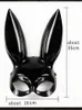 Masque en cuir sexy Bunny Girl Cosplay Masquerade Erotic Halloween Carnival Party Masks BDSM Bondage Games Fetish Mask HKD230810