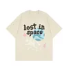 壊れたプラネットシャツメンズマーケット壊れた惑星スペースで失われたファッションメンズTシャツファッション壊れたシャツプリント半袖9716