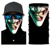 Bandanas Cycling Motorcykelskalle 3D Sömlös mask buffs Neck Warmer Gaiter Face Shield Scarves Män kvinnor Balaclava huvudbonader