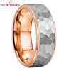 Bröllopsringar 6mm 8mm Drop Tungsten Carbide Ring Men Women Band Engagement Smycken Borsta Comfort Fit Fit