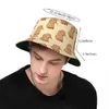 Wide Brim Hats Bucket Hats Unisex Bucket Hat Capybara Leaf Eat Your Greens Getaway Headwear Foldable Outdoor Fishing Caps Animal Boonie Hat Birthday Gifts HKD230810