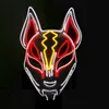 LED Fox Masks Fox Kitsune Masques avec un léger Halloween Masquerade Party Cosplay personnages Cosplay Costume Costume accessoires HKD230810