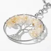 Kliny Smycze Artilady Tree of Life Blakin 7 Chakra Healing Crystals Kamień Kamień Kobiety Mężczyźni Naturalne kamień szlachetny Kluczowe łańcuchy Biżuteria Prezent 230810