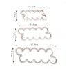 Baking Moulds 3Pcs Biscuit Cutter Rose Flower Fondant Cute Cookie Mould Cake Decor Kitchen Bakeware Home Wed DIY Tools Stamp Collecting
