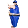 Policeman Inflatable Costume Funny Blow Up Suit Party Clothing Fancy Dress Halloween Costume for Adult Jum mascot