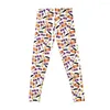 Active Pants Orange And Purple Halloween Candy Pattern Made By SpookyShoppe Leggings Legging Push Up Women Women's Sports