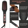 세련된 머리카락 교정 브러시 - 빠른 가열 세라믹 네거티브 이온 기술을 갖춘 Savani Hair Straightener Comb!