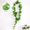 Decorative Flowers Real Touch 180CM Artificial Plants Creeper Greenery Leaves Ivy Vine Home Garden Decor Wall Hanging Garland Plastic Silk