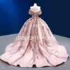 Rose Pink Off Intramer Princess Quinceanera Sukienki Gillter Sequinus Applique Corset Prom Sweet 15 Meksykański strój