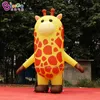 Hurtownia 2,8x1,8x3,5 mln Outdoor Giant Inflatible Animal Garaffe Cartoon Model z Air Blower for Event Reklamy Dekoracja Party Toys Sports