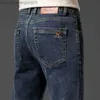 Heren jeans 2023 lente/zomer nieuwe heren solide kleur slanke rechte poot shorts heren casual comfort elastische hoogwaardige jeans z230814