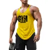 Męskie topy czołgowe Summer Y Back Gym Stringer Tank Top Men Bawełniane ubranie kulturystyka