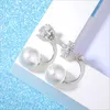 Boucles d'oreilles étalon perle de neige douce pour les filles