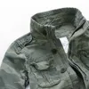 Chaquetas para hombres 2023 Camo Chaqueta Casual Wear Otoño Combate Grueso Denim Hombres General Verde Militar Invierno Camuflaje Masculino Tamaño de algodón 230810