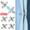 Curtain Poles 6Pairs Magnetic Button Nail Free Löstagbart fönster Stäng Magnet Buckle Justering Clip Room Accessories 230810