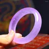 Bangle Jade Purple Myanmar Jadeite مع شهادة Burma Jades Bargles Women Natural Gemstone Gemstone مجوهرات فاخرة