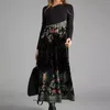 Casual Dresses Women's Autumn And Winter Slim Long-sleeved Long Bohemian Printed Dress Ladies Fashion Print Comfortable Vestidos