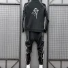 Tracce maschili da uomo EWSFV 2023 Autumn Fashion Wear Sports Sports Versatile Sports Casual Zipper Giacche per maniche Full Slee Pants Two-Pecks Set