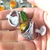 IMITAÇÃO VINTAGE AMBER RINGS RAIS DE COSTA RINGS BIG TAMANHA 50PCS/LOTE ATRIBULO