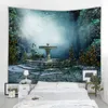 Tapestries Customizable Dream Garden Landscape Tapestry Wall Hanging Living Room Bedroom Decoration Tapestry Beach Picnic Napkin R230811