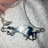 Подвесные ожерелья Doremi Персонализированное название ожерелье для женщин Письмо DIY Custom Heansainable Steel Day Day 230811
