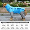 Dog Apparel Large Dog Clothes Raincoat Waterproof Dog Suits Rain Cape Pet Overalls For Big Dogs Hooded Jacket Poncho Pet Rain Jumpsuit 6XL 230810