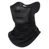 Bandanas BALACLAVA Black Mask Silk Sport Seck Nki Outdoor Dust Sun Suncreen Motorcycle Cycling Half Face Men Men Curing Suzyk