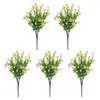 Decorative Flowers 5Pcs Artificial Flower Realistic Fake Chrysanthemum UV Resistant Faux