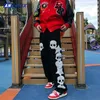 Men's Jeans European American Retro Street Denim Pants Hip Hop Skull Embroidery Oversized Men Women Y2K High All match Trousers 230810