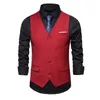 Men's Vests Suit Vest Men's Business Sleeveless Vests Jacket Large Size S-6XL Wedding Party Waistcoat Man Red Blue Purple Black Gray 230810