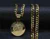 SAINT MICHAEL PROTECT US Archangel Stainless Steel Chian Necklace Men Women Gold Color Necklace Charm Jewelry joyas NXH87S05 H11251723116