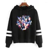 Q231 Womens Hoodies akvarell Butterfly Graphic Hoodie 4th-of-July Spring Sweatshirt America Trend Clothes Estetic Women Streetwear MS4P